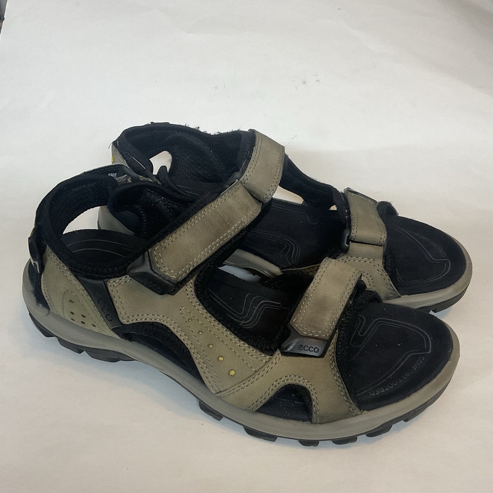 ECCO Sandals Men's 43 Beige Offroad Yucatan Strappy Leather Hiking OpenToe 9-9,5